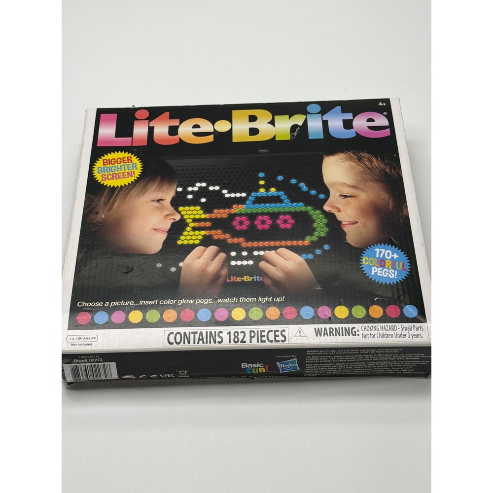 Lite Brite‎ Retro Classic Magic Screen Toy 182 Pieces 170 Colors For Kids
